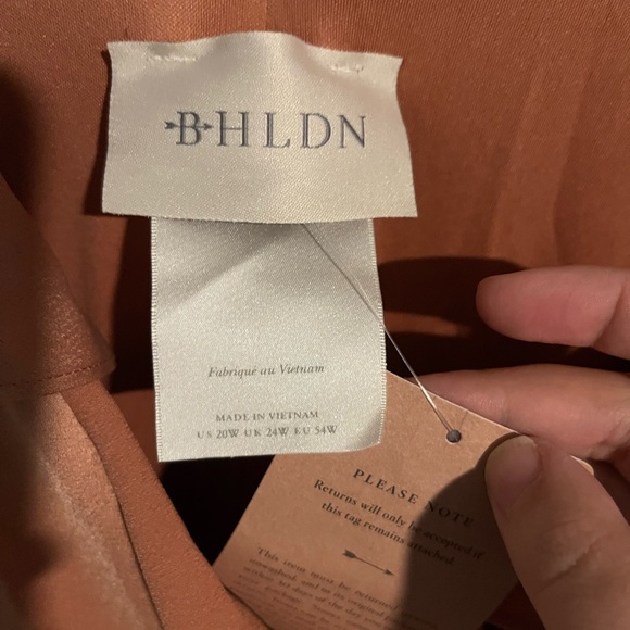 BHLDN Rust Brown Ruffle Wrap Maxi Dress - Picture 3 of 4